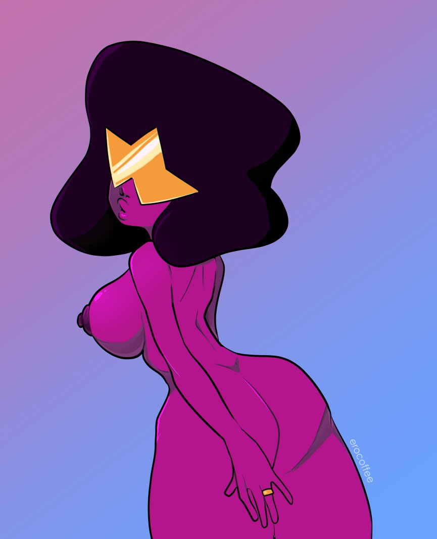 1girl 1girl 1girls الهالة مؤخرة كبيرة الثديين الثديين Cartoon_network erocoffee أنثى_only garnet_(steven_universe) نظارات look_at_viewer look_back عارية_أنثى حلمات عارية عارية nude_female open_mouth حلقة جانبية منفردة_أنثى steven_universe