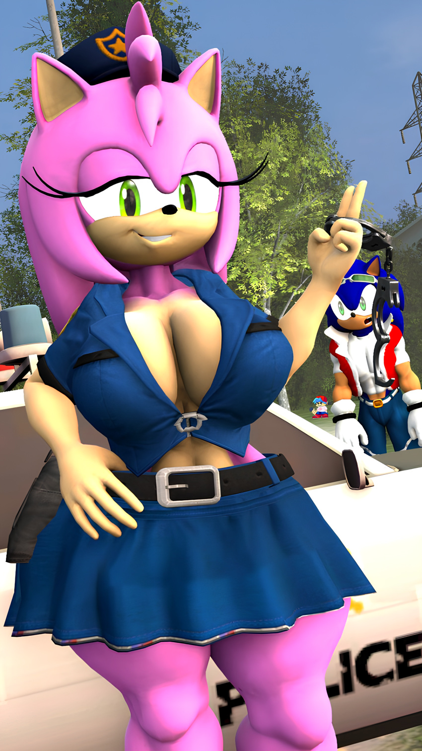 3d amy_rose big_breasts Boyfriend_(friday_night_funkin) أنثى_التركيز friday_night_funkin فروي_أنثى خضراء_عيون تنورة قصيرة Police_uniform سيجا sonic_the_hedgehog sonic_the_hedgehog_(سلسلة)