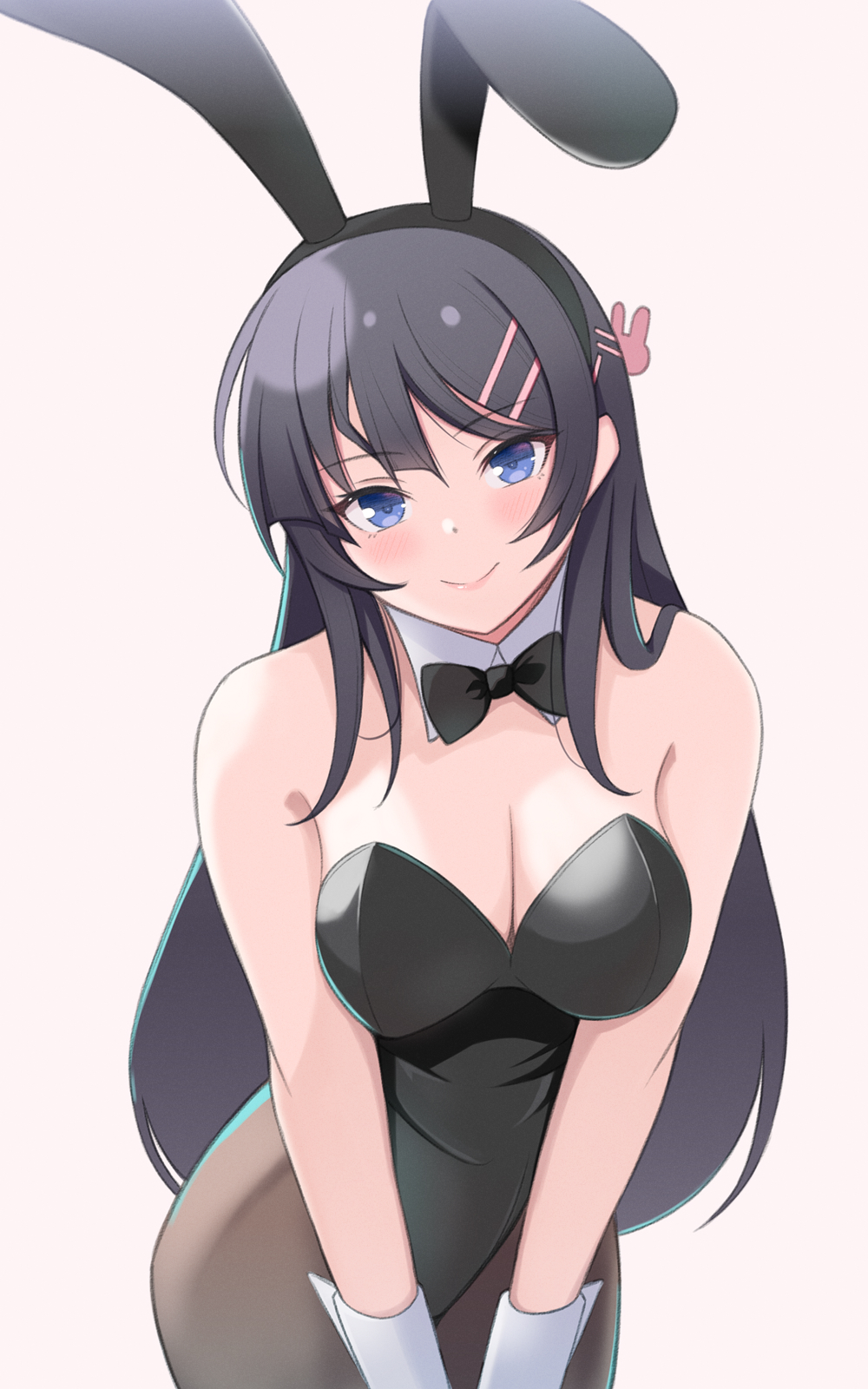 1girl 1girl مغرية آذان الحيوان كبيرة الثديين black_bow black_bowtie black_leotard black_pantyhose القوس ربطة الثديين انقسام طوق رعاة البقر_طلقة منفصلة_طوق fake_animal_ears hair_ornament High_res konishiki_(52siki) يوتار look_at_viewer Medium_breasts جوارب طويلة مستهتر_أرنب أرنب_آذان أرنب_شعر_حلية ساكوراجيما_ ماي سيشون_بوتا_يارو بسيط_خلفية بدون حمالات بدون حمالات_ليوتارد v_arms_خلفية بيضاء_ياقة بيضاء_أساور_معصم