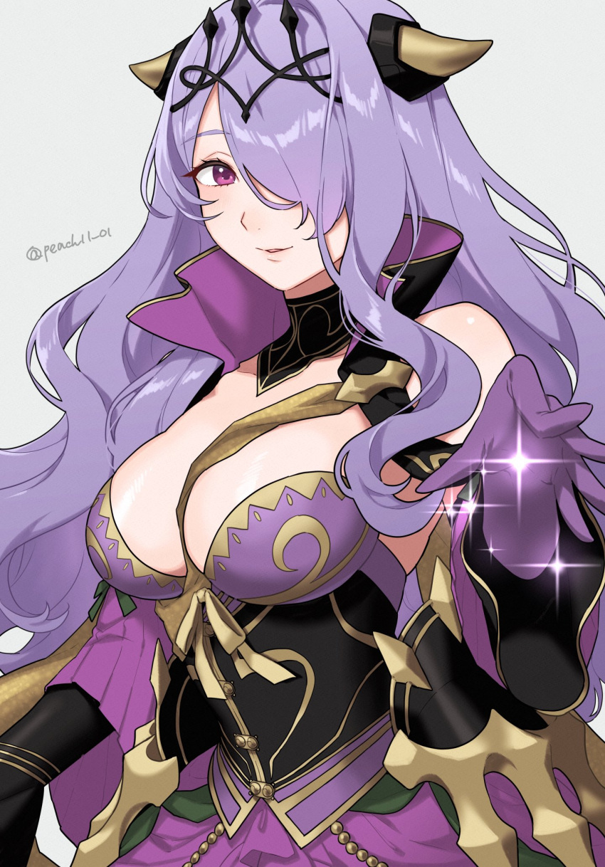 1girl 1girl مغرية درع big_breasts breast_strap الثديين camilla_(alluring_darkness)_(fire_emblem) camilla_(fire_emblem) انقسام التاج اللباس fake_horns fire_emblem fire_emblem_fates fire_emblem_heroes frilled_dress رتوش قفازات hair_over_one_eye High_res horned_headwear قرون long_hair look_at_viewer نينتندو Official_alternate_cost أومي خوخ11_01 أرجواني_فستان أرجواني_عيون أرجوانية_قفازات أرجواني_شعر ابتسامة تاج طويل جدًا_شعر مموج_شعر