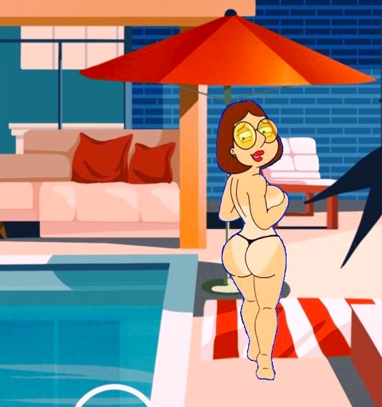 الحمار big_breasts Family_guy النظارات meg_griffin الفخذين ثونغ عاريات الصدر