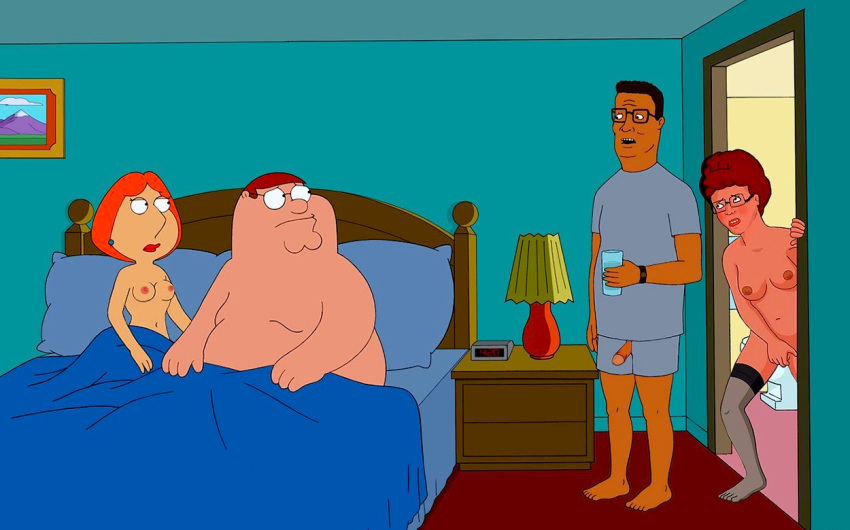 تقاطع الثديين erect_nipples erect_penis Family_guy النظارات hand_on_pussy hank_hill king_of_the_hill lois_griffin peggy_hill peter_griffin جوارب الفخذين