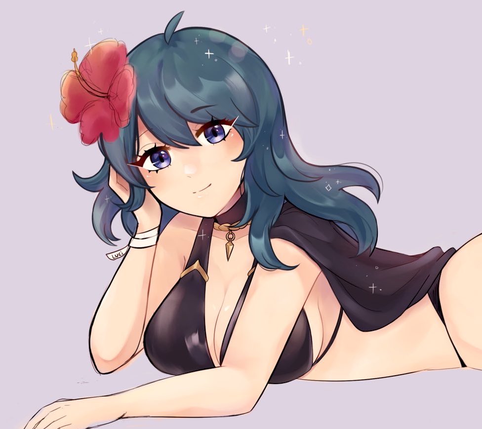 1فتاة جذابة بديلة_زي بيكيني كبير الثديين أسود_بيكيني أسود_ملابس سباحة byleth_(fire_emblem) byleth_(fire_emblem)_(أنثى) byleth_(الصيف)_(fire_emblem)_(أنثى) أنثى_فقط fire_emblem fire_emblem:_three_houses fire_emblem_heroes Looking_at_viewer nintendo Official_alternate_costume Purrlucii ملابس السباحة أزرق مخضر_ شعر
