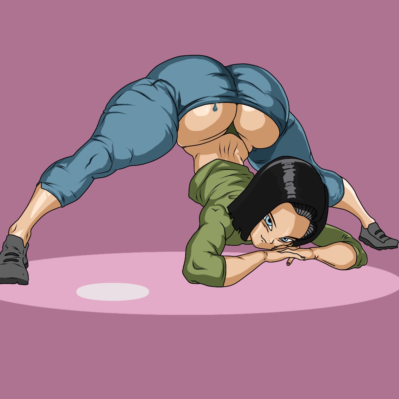 1ولد 1فتاة android android_17 الحمار الكبير الحمار الأسود الشعر الأزرق العيون dragon_ball dragon_ball_super Fat_ass السمين_المؤخرة أنثى أنثى_android_17 أنثى_فقط_بالملابس_الكاملة