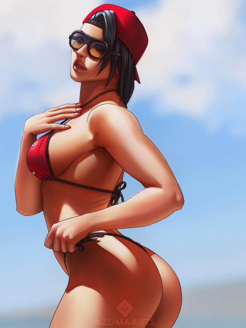 abs ass azucena azucena_milagros_ortiz_castillo azuma_yasuo azumaarts backs_baseball_cap bandai_namco big_ass big_breasts big_breasts bikini breasts Cameltoe الانقسام dark-skinned_female dark_skin big_breasts namco namco_bandai peruvian_female النظارات الشمسية_on_head swimsuit tekken tekken_8 سميكة_الفخذين tinted_eyewear تويتر x