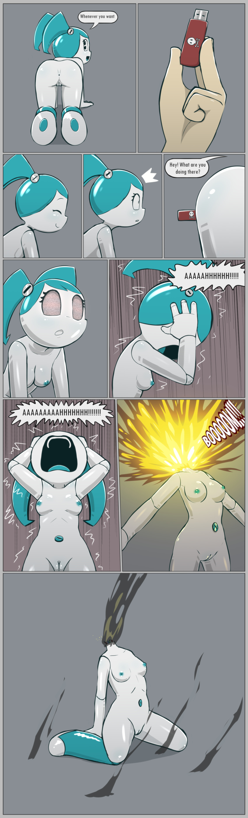 1فتاة فتحة الشرج، الحمار، أحمر الخدود، الثديين، Comic_panel، كاريكاتير، digital_media_(artwork) disembodied_hand، duo e254e english_text، الأعضاء التناسلية، gore، Gray_border، High_res، الإنسان، jenny_wakeman، kaboom، lmao، look_at_viewer، آلة، my_life_as_a_teenage_robot، حلمات نيكلوديون، اختراق الفم المفتوح، كس، عرض خلفي، روبوت ناعم_الجلد، سعوط، نص، USB حصص بيضاء_الجسم