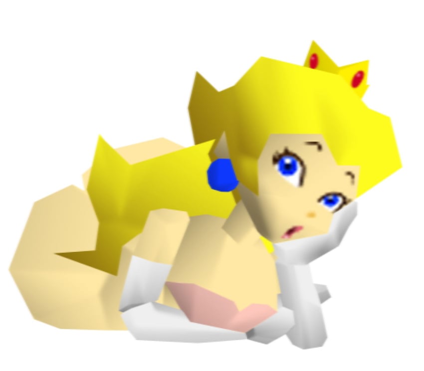 أنثى_فقط هيكسان low_poly_peach نينتندو Princess_Peach super_mario_64 super_mario_bros.