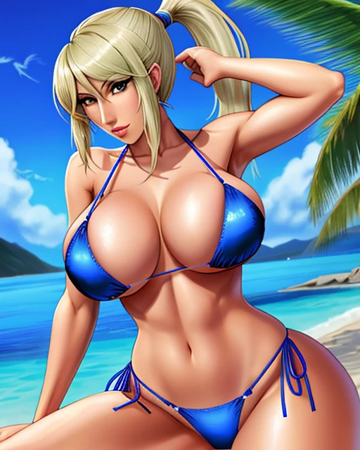 ai_generated ميترويد نينتندو samus_aran waifu Zero_suit