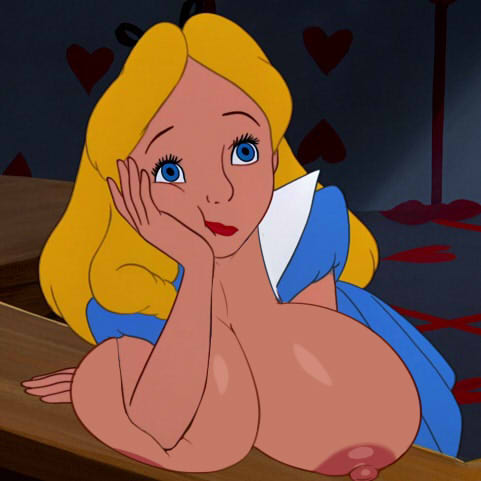1girl alice_(ديزني) alice_in_wonderland alice_in_wonderland_(1951_فيلم) alice_liddell Alternative_breast_size bedaxe big_breasts breasts ديزني تحرير حلمات أنثى_فقط لقطة شاشة Screenshot_edit