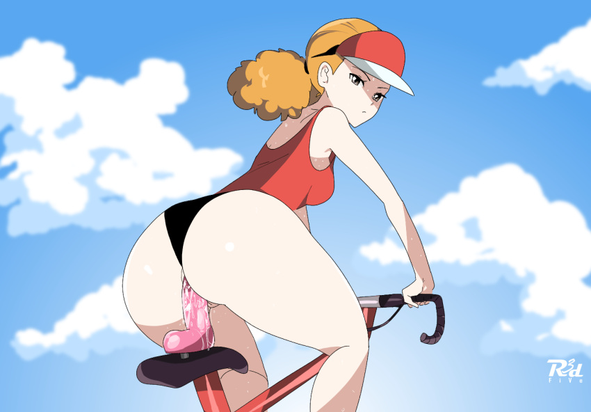 1girl 1girls breasts_out cyclist cyclist_ (بوكيمون) حلمات نينتندو عارية nude_female pokemon r3dfive tagme