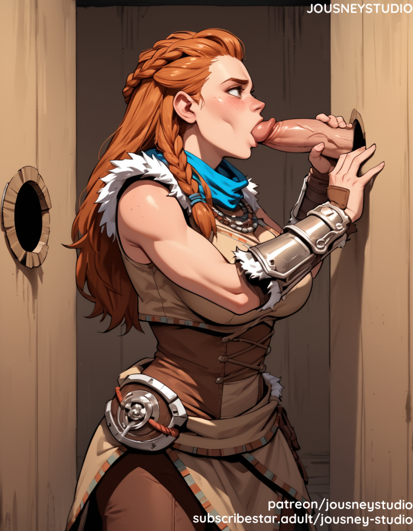1 ولد 1 فتاة 1 فتاة ai_generated aloy aloy_(horizon) درع الانفجارات حزام big_breasts blush جديلة الثديين brown_eyes الملابس مشد داكن_قضيب فستان english_language english_text الانتصاب اللسان النمش قفازات hetero Horizon_zero_dawn jousneystudio كبير_قضيب شفاه long_hair look_at_viewer ذكر عضلة عضلي_أنثى أنف عن طريق الفم برتقالي_شعر قضيب قضيب_انتزاع وشاح جانبي_جديلة بلا أكمام منفرد_تركيز واقف نص الخصية مربوط_شعر توأم_جدائل عروق_قضيب