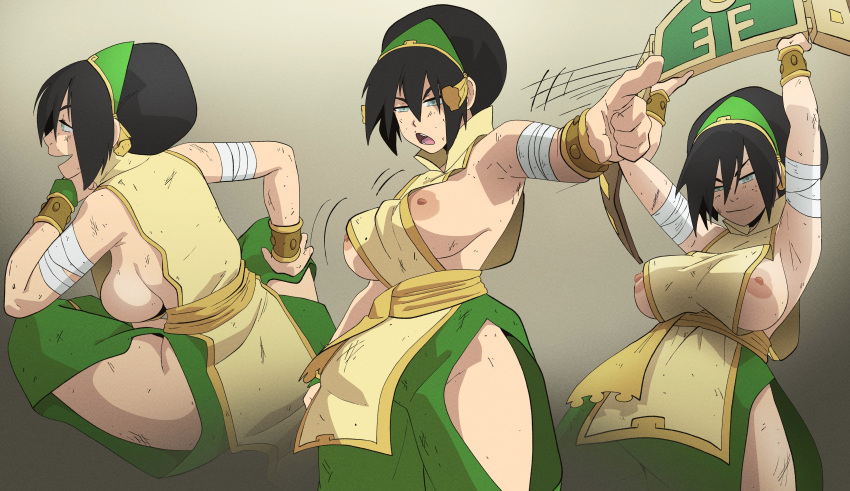 1girl 1girls 2024 after_fight age_up avatar:_the_last_airbender avatar_legends big_breasts black_hair body_marks breasts Casual Casual_exposure Championship_belt clothes Coolerinker Dirty Exposition_breasts Female_focus Female_only green_eyes human inker_comics Inkershike little_girl حلمات نيكلوديون شاحبة_بشرة قصيرة_شعر جانبي سميكة_الفخذين الفخذين المسترجلة toph_bei_fong النصر_وضعية خزانة الملابس_عطل المصارعة_حزام الشباب_الفتاة_الصغيرة_الأصغر_الأنثى_الأصغر_الفتاة