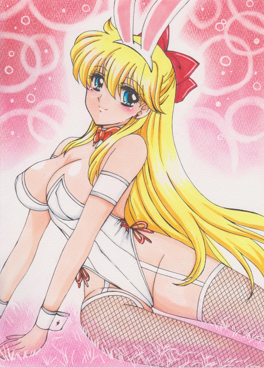 1girl 1girl سخيفة_res aino_minako مغرية Animal_ears شارة سيئة_id bad_pixiv_id big_breasts bishoujo_senshi_sailor_moon Blonde_hair blue_eyes أحمر الخدود القوس بووتي فقاعة بوستير الأصفاد الأقراط fake_animal_ears Female_focus شبكة صيد السمك_الفخذين شباك صيد السمك garter_straps hair_ribbon High_res مجوهرات يوتار long_hair Looking_at_viewer ميناكو_اينو مستهتر_أرنب_أذني_أرنب_وغد_(n119) شريط أحمر_قوس مبتسم جوارب تقليدية_وسائط_طويلة_شعر_أساور_معصم